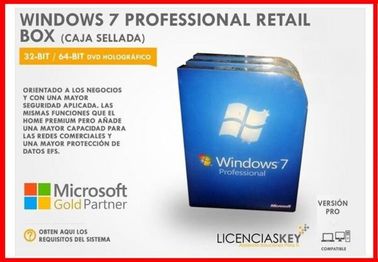 全体的な区域のマイクロソフト・ウインドウズ7の小売り版、ラップトップのためのWindows 7の小売りディスク