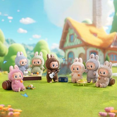 POPMARTS 本物のラブブモンスター ワクワクするマカロン ブラインドボックス フィギュア プルーシュ人形 可愛いおもちゃ ミステリーボックス