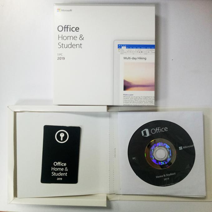 多数の言語マイクロソフト・オフィスDVDの2019の家および学生小売り箱のパッケージ
