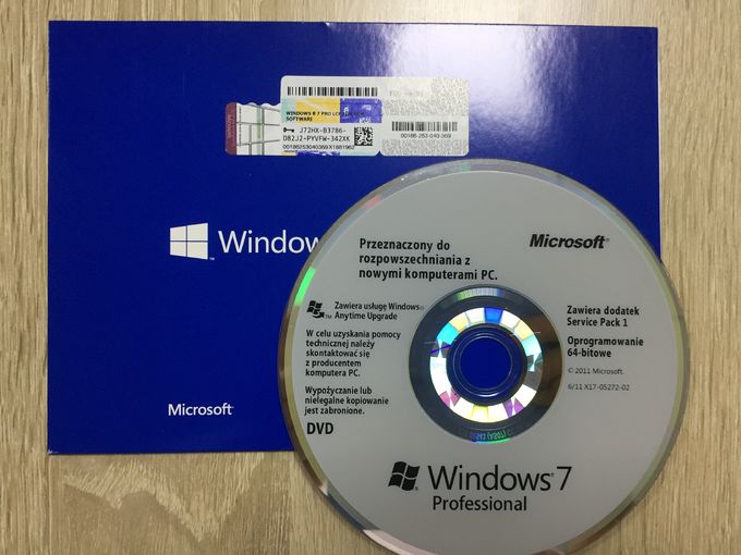 元のマイクロソフト・ウインドウズ7専門SP1 64ビット英語Intel 1 Pk DSP DVD